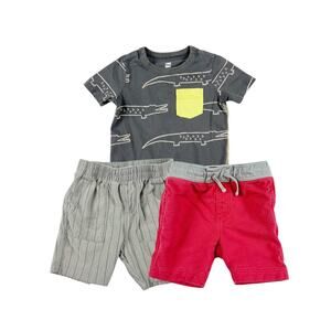 Tea Collection Crocodile Pocket Tee and Shorts Bundle size 2